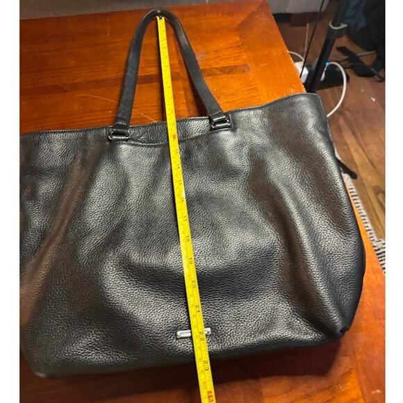 Rebecca Minkoff Regan Black Leather Pebbled Tote Bag Double Handled - Picture 9 of 11